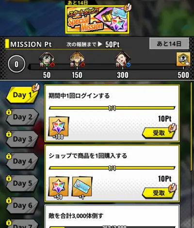 ヒロサバ　スタートダッシュミッション